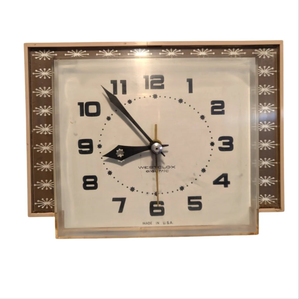 Vintage Westclox Capella Starburst Clock S13AC 5